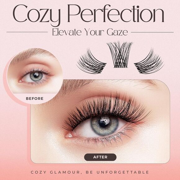 LASHVIEW Cozy DIY Cluster Lash Extension Kit Bond & Lock, Remover, Brush - Picture 5 of 6